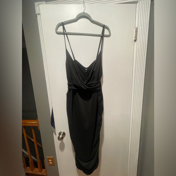 Shein Plus Crossover Front Ruched Cami Bodycon Dress - Picture 3 of 4